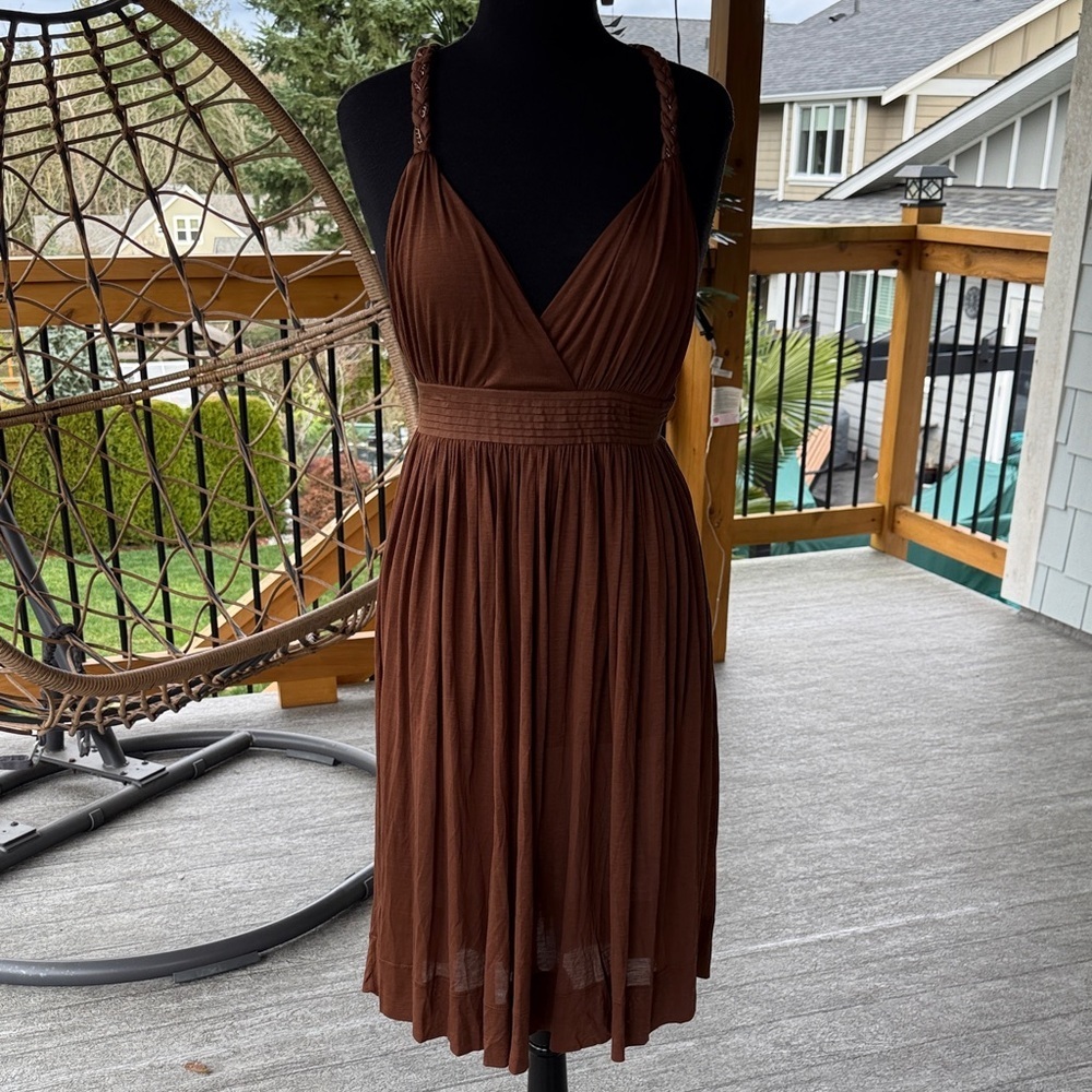 Massimo Dutti | Brown Summer Dress